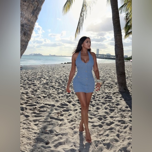 🔥🔥Zara  Halter Neck Button Dress - Picture 3 of 14
